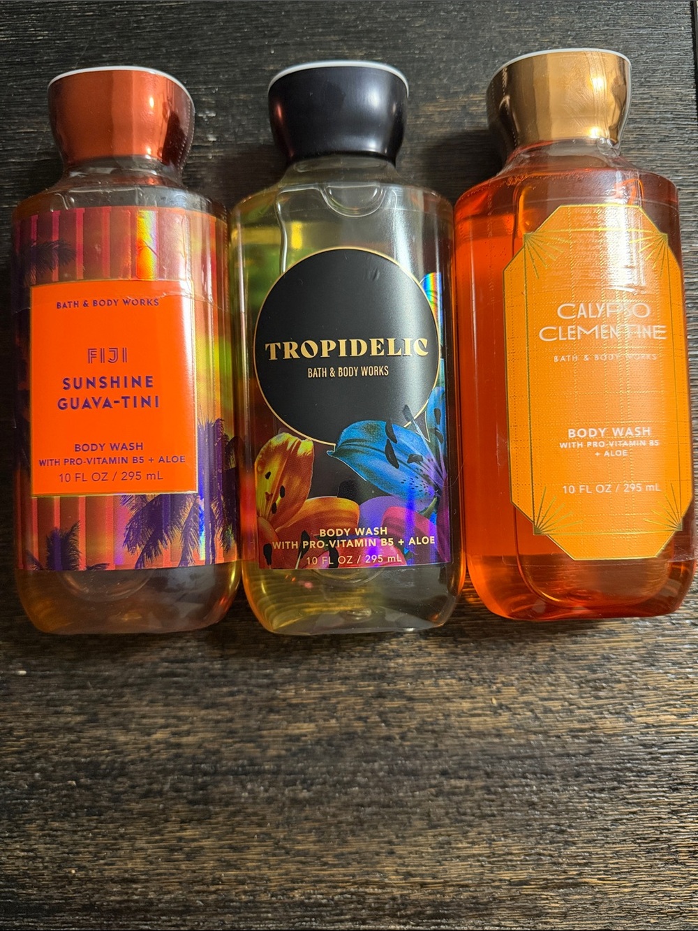 BBW Tropidelic, Calypso Clementine, Fiji Sunshine Guava-Tini Body Washes